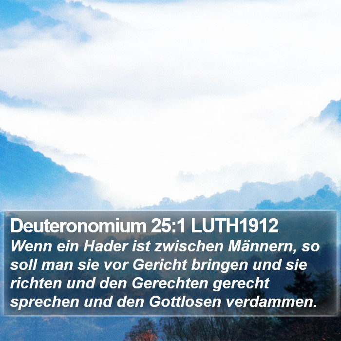 Deuteronomium 25:1 LUTH1912 Bible Study