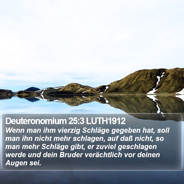 Deuteronomium 25:3 LUTH1912 Bible Study