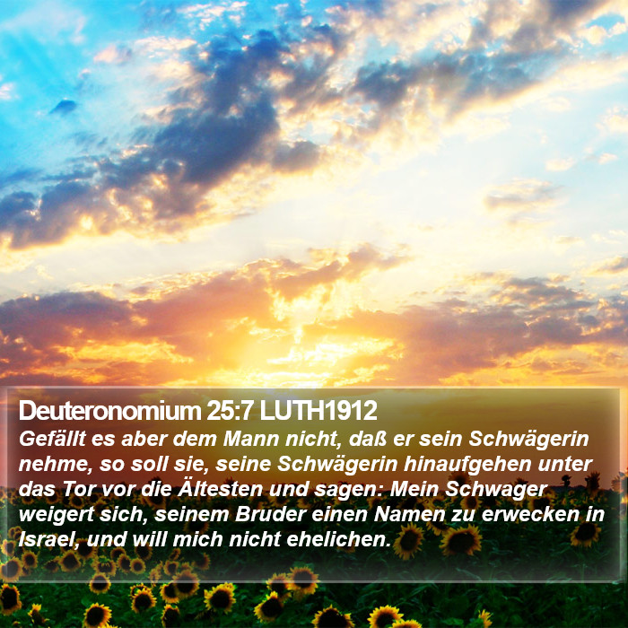 Deuteronomium 25:7 LUTH1912 Bible Study