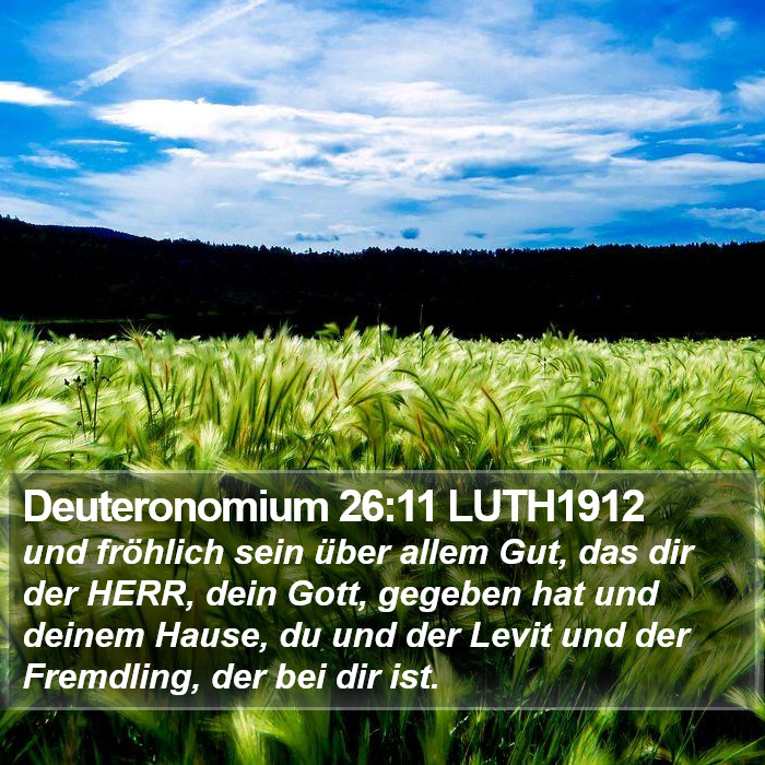 Deuteronomium 26:11 LUTH1912 Bible Study