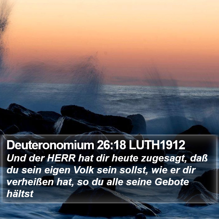 Deuteronomium 26:18 LUTH1912 Bible Study