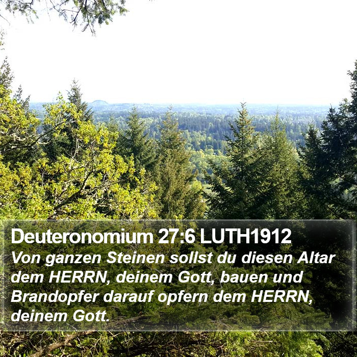 Deuteronomium 27:6 LUTH1912 Bible Study