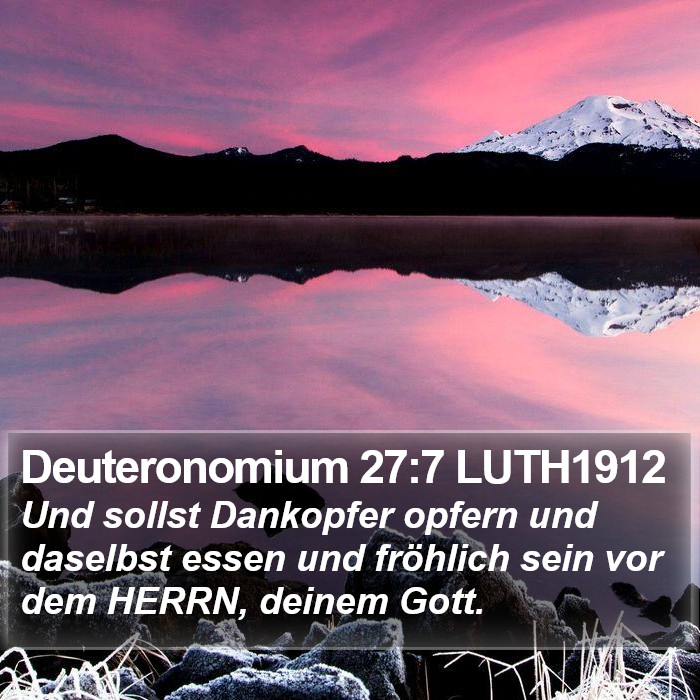 Deuteronomium 27:7 LUTH1912 Bible Study