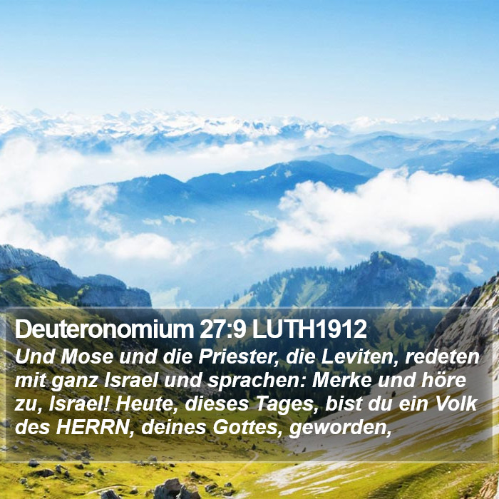 Deuteronomium 27:9 LUTH1912 Bible Study