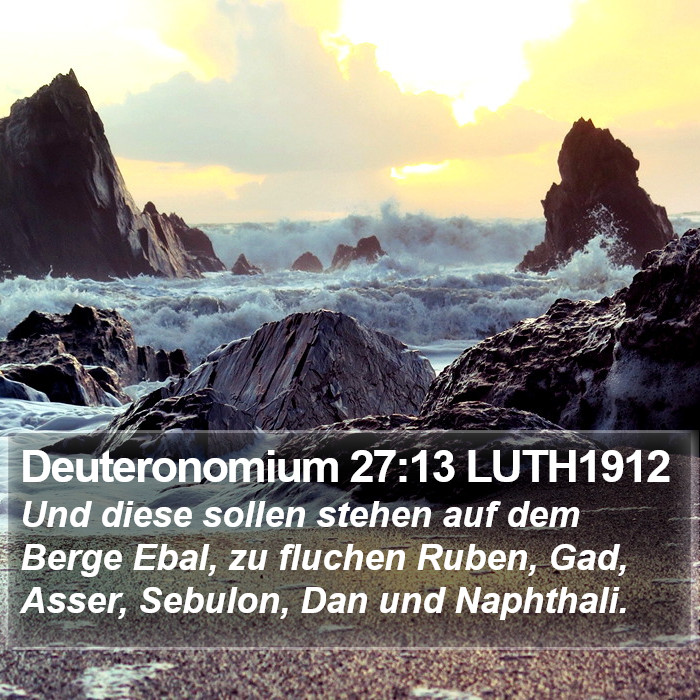 Deuteronomium 27:13 LUTH1912 Bible Study