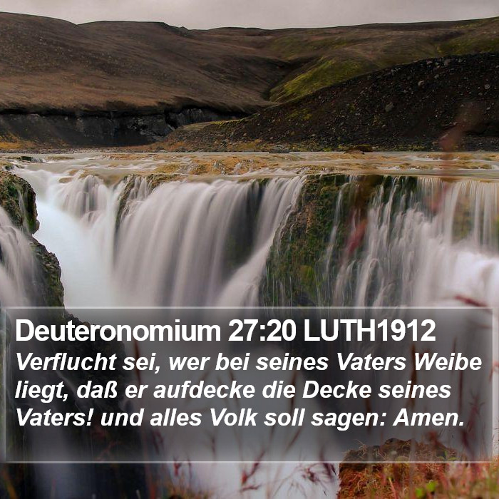 Deuteronomium 27:20 LUTH1912 Bible Study