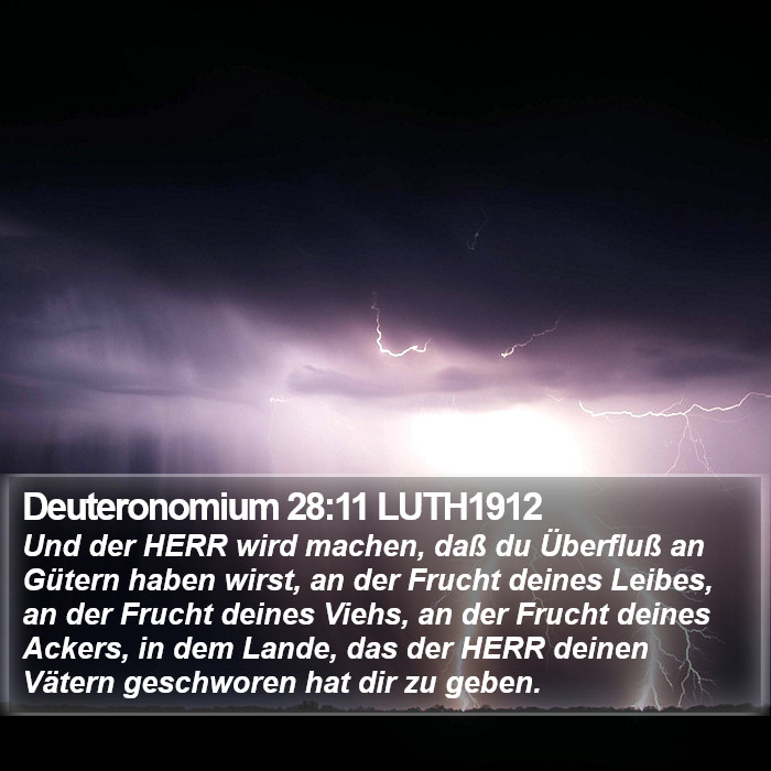 Deuteronomium 28:11 LUTH1912 Bible Study