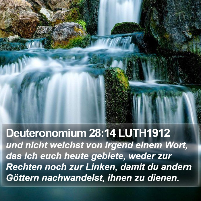 Deuteronomium 28:14 LUTH1912 Bible Study