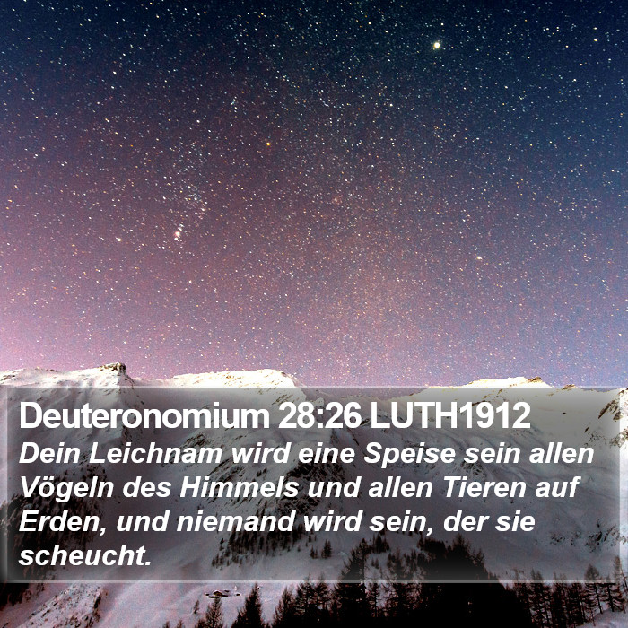 Deuteronomium 28:26 LUTH1912 Bible Study