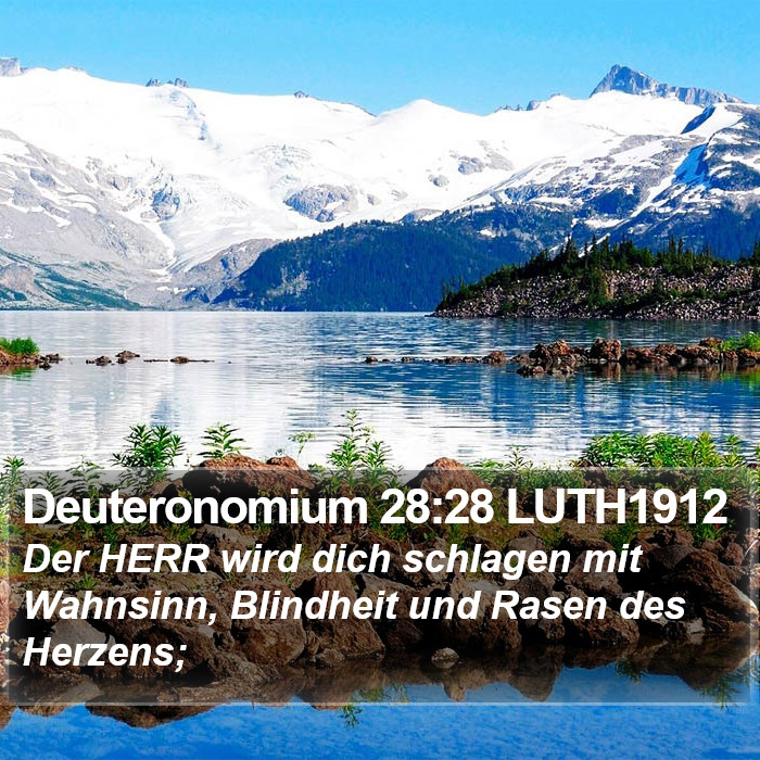 Deuteronomium 28:28 LUTH1912 Bible Study