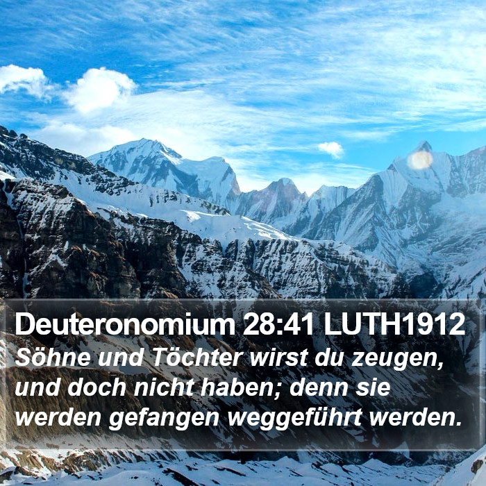 Deuteronomium 28:41 LUTH1912 Bible Study