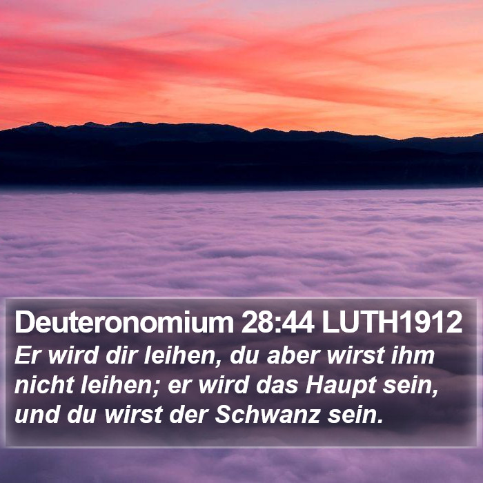 Deuteronomium 28:44 LUTH1912 Bible Study