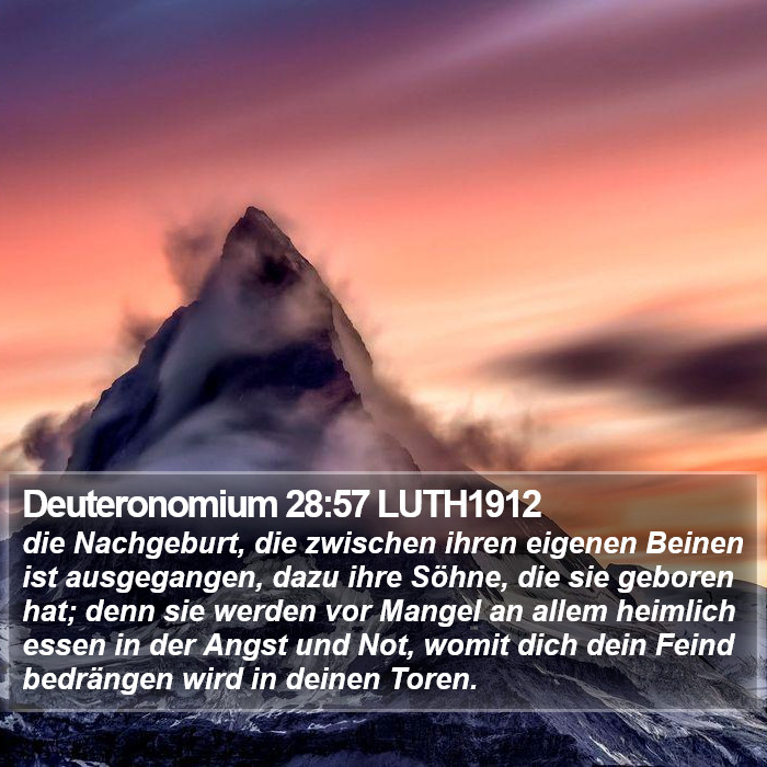 Deuteronomium 28:57 LUTH1912 Bible Study