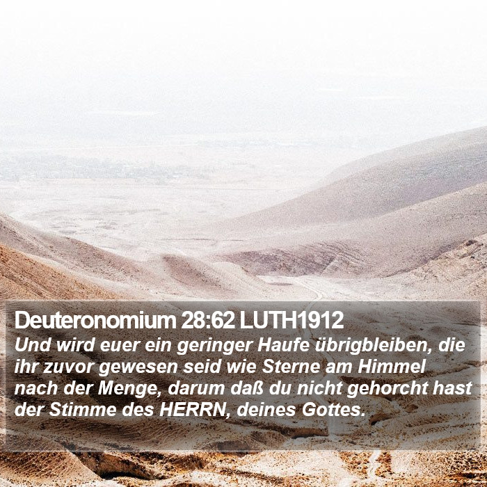 Deuteronomium 28:62 LUTH1912 Bible Study