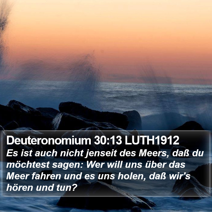 Deuteronomium 30:13 LUTH1912 Bible Study