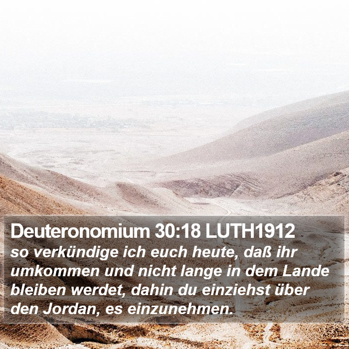 Deuteronomium 30:18 LUTH1912 Bible Study