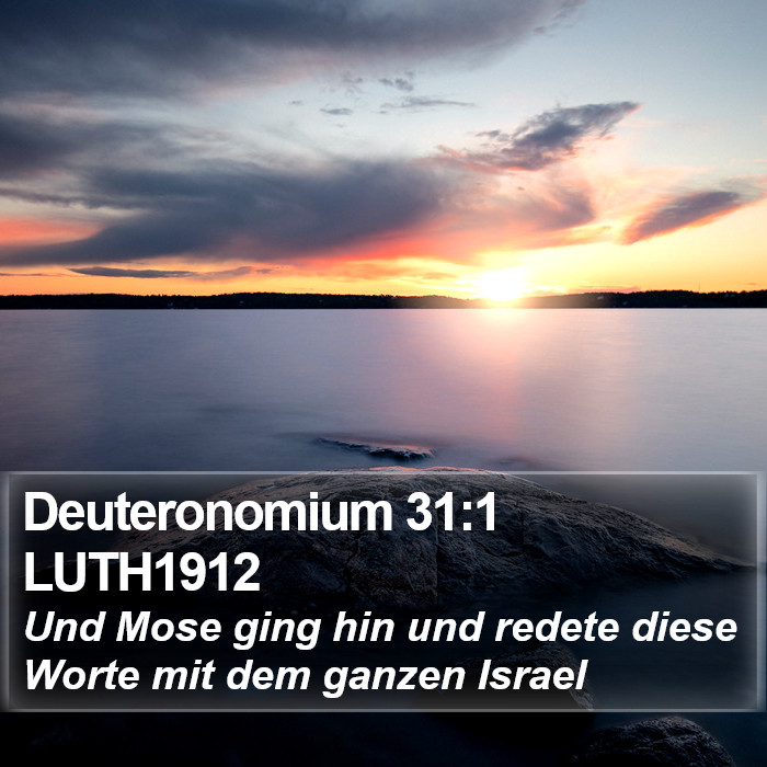 Deuteronomium 31:1 LUTH1912 Bible Study