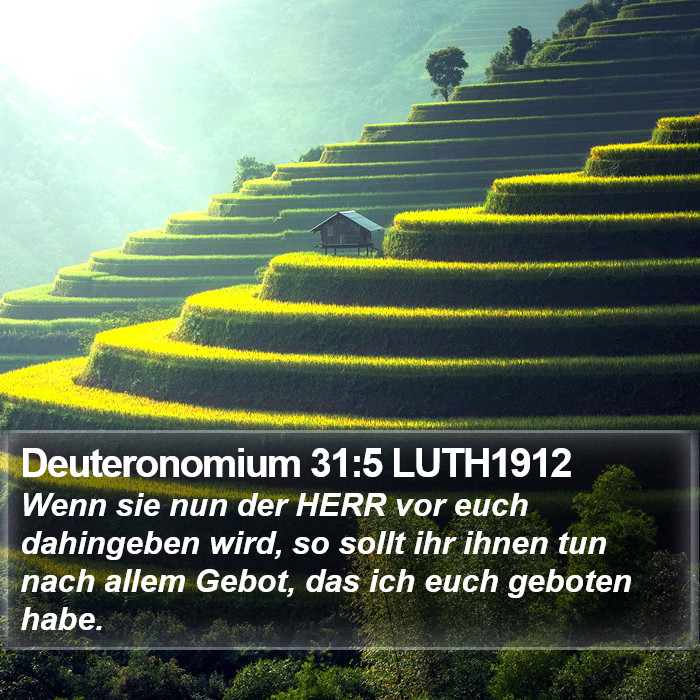 Deuteronomium 31:5 LUTH1912 Bible Study