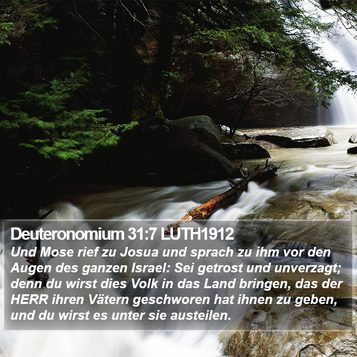 Deuteronomium 31:7 LUTH1912 Bible Study