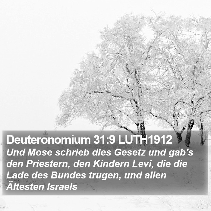 Deuteronomium 31:9 LUTH1912 Bible Study