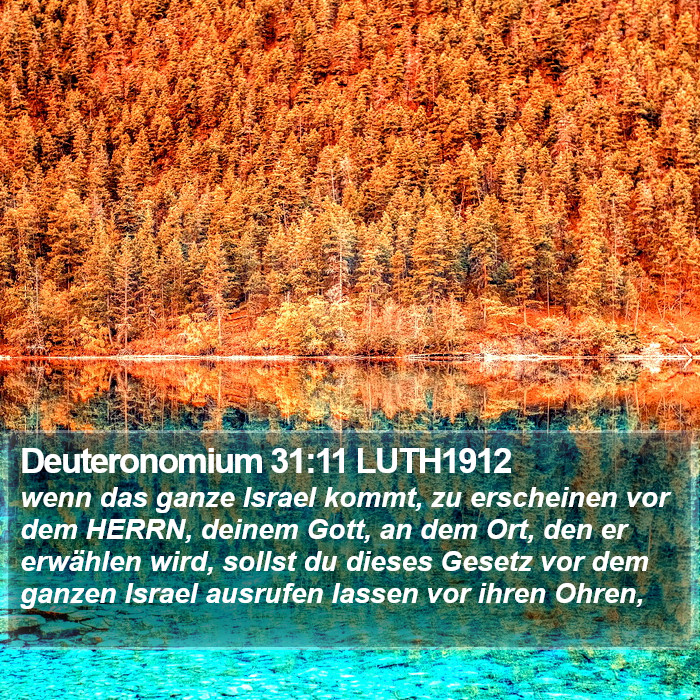 Deuteronomium 31:11 LUTH1912 Bible Study