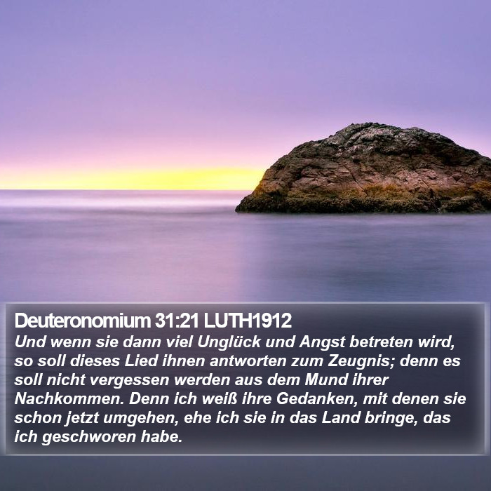 Deuteronomium 31:21 LUTH1912 Bible Study