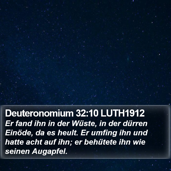 Deuteronomium 32:10 LUTH1912 Bible Study