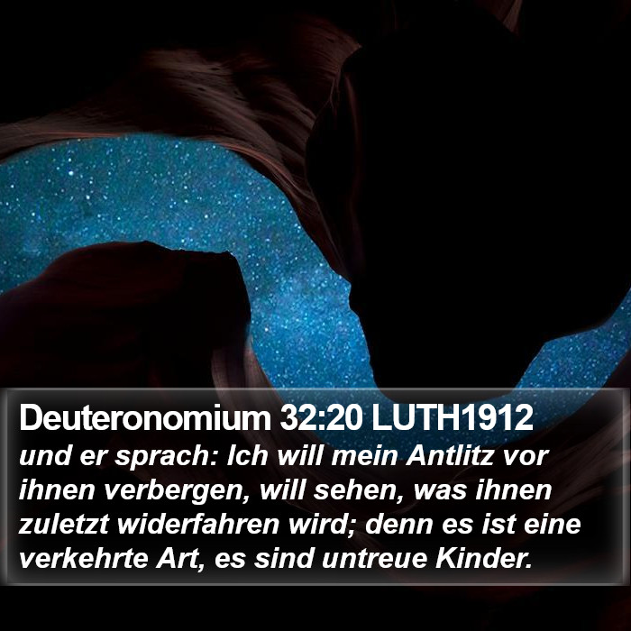 Deuteronomium 32:20 LUTH1912 Bible Study