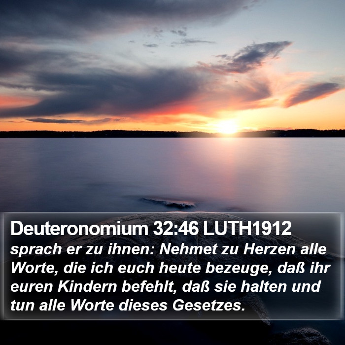 Deuteronomium 32:46 LUTH1912 Bible Study