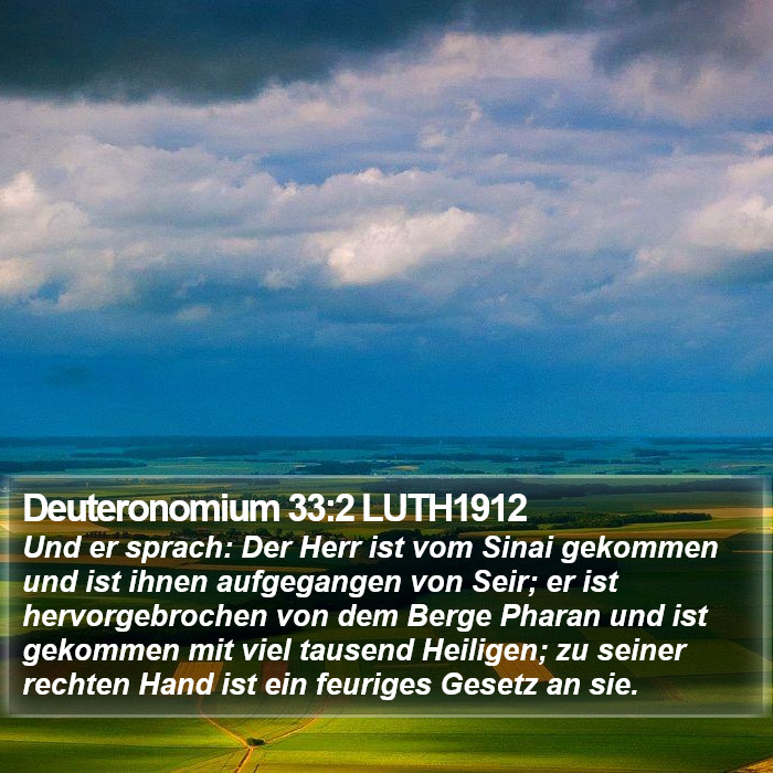 Deuteronomium 33:2 LUTH1912 Bible Study