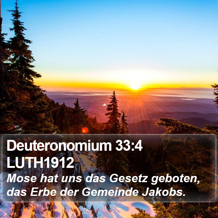 Deuteronomium 33:4 LUTH1912 Bible Study