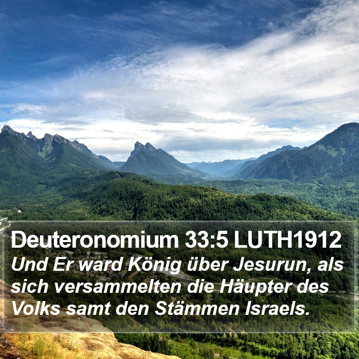 Deuteronomium 33:5 LUTH1912 Bible Study