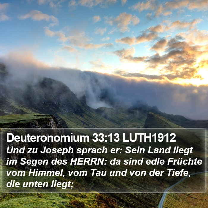 Deuteronomium 33:13 LUTH1912 Bible Study