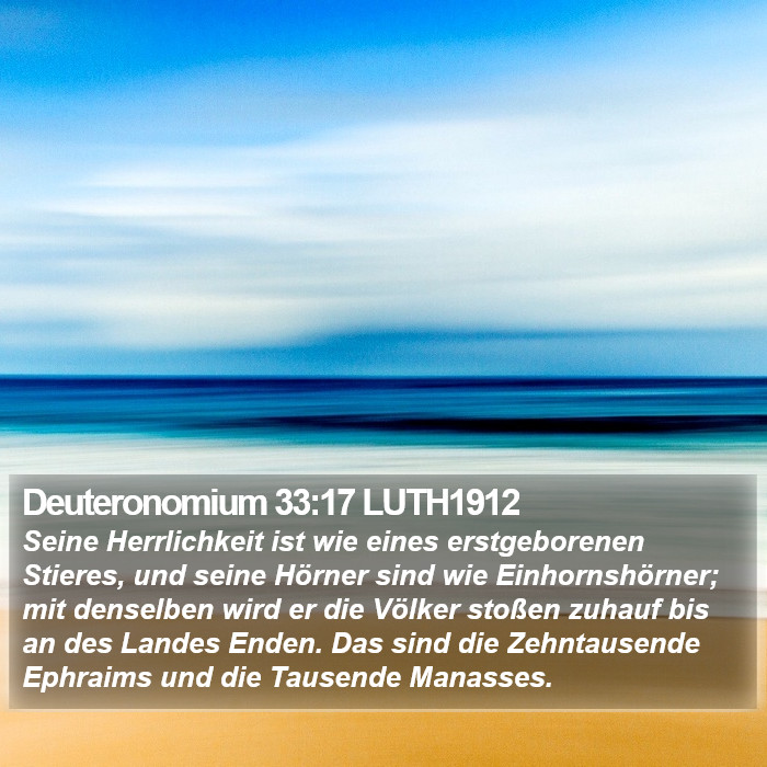 Deuteronomium 33:17 LUTH1912 Bible Study