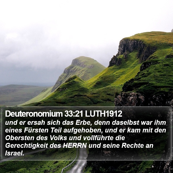 Deuteronomium 33:21 LUTH1912 Bible Study