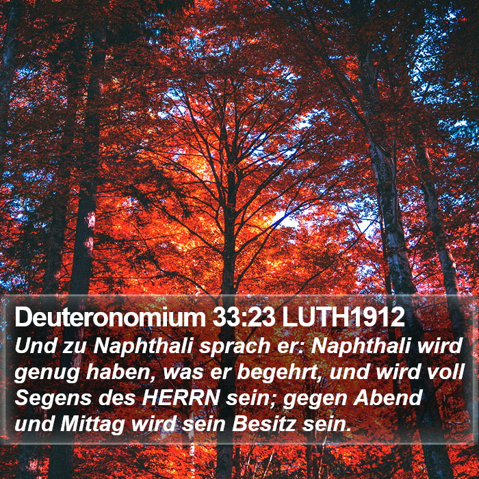 Deuteronomium 33:23 LUTH1912 Bible Study