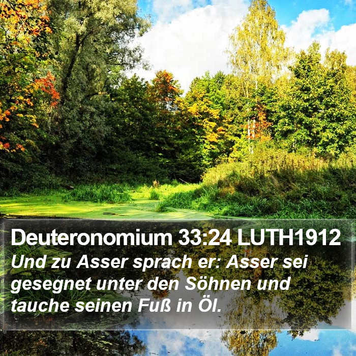Deuteronomium 33:24 LUTH1912 Bible Study