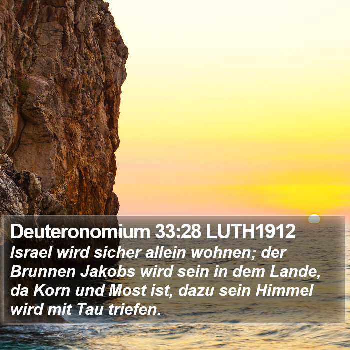 Deuteronomium 33:28 LUTH1912 Bible Study