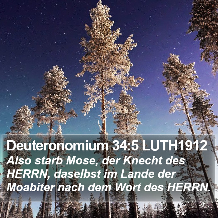 Deuteronomium 34:5 LUTH1912 Bible Study