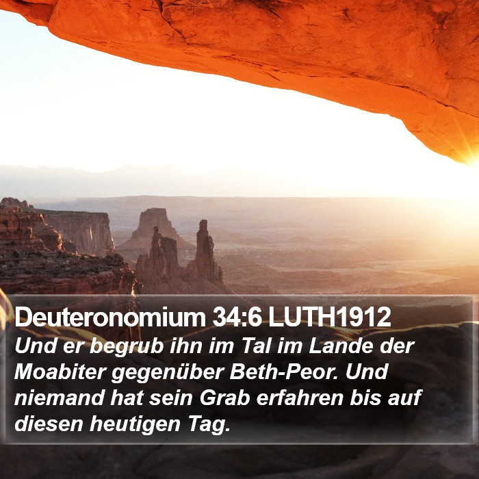 Deuteronomium 34:6 LUTH1912 Bible Study