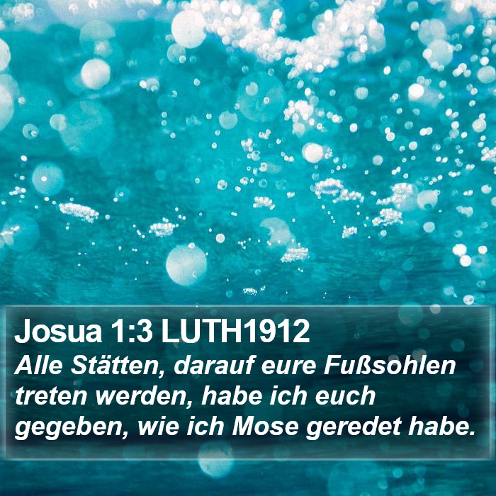 Josua 1:3 LUTH1912 Bible Study