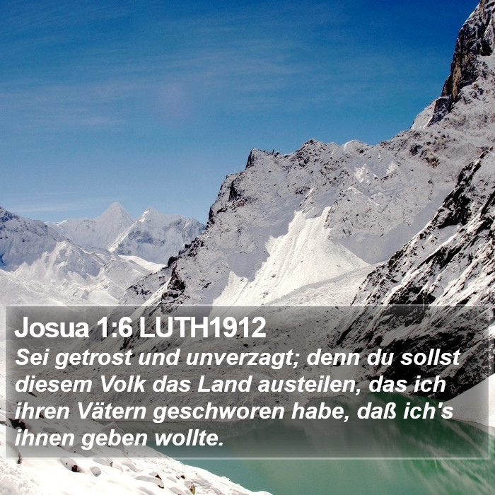 Josua 1:6 LUTH1912 Bible Study