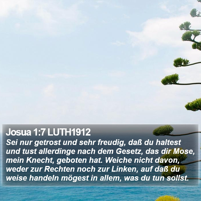 Josua 1:7 LUTH1912 Bible Study