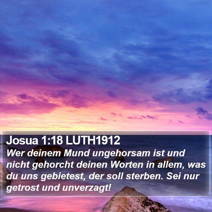 Josua 1:18 LUTH1912 Bible Study