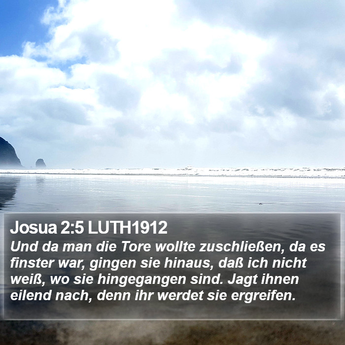 Josua 2:5 LUTH1912 Bible Study