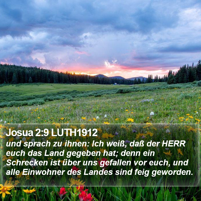 Josua 2:9 LUTH1912 Bible Study