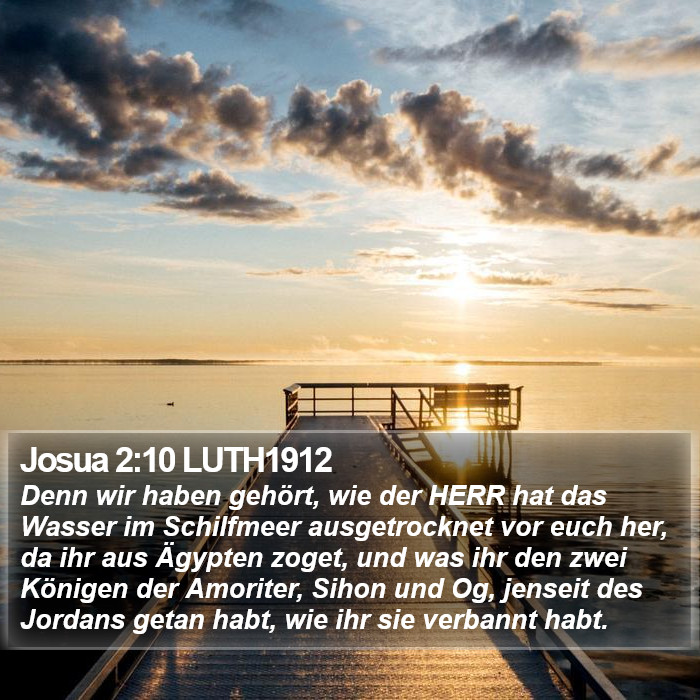 Josua 2:10 LUTH1912 Bible Study