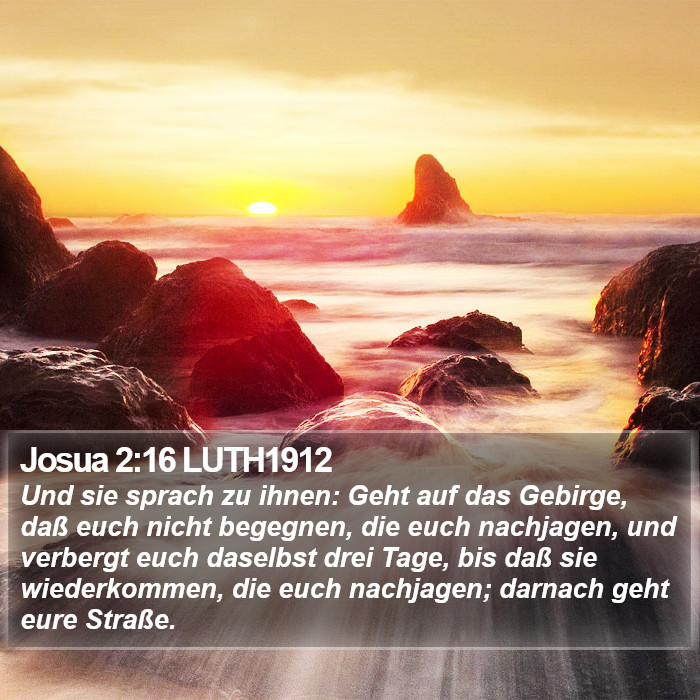 Josua 2:16 LUTH1912 Bible Study