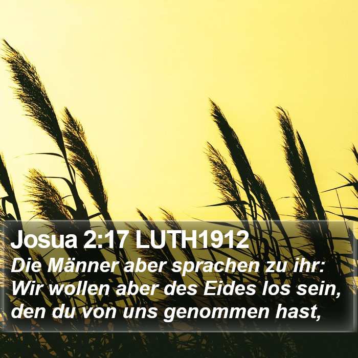 Josua 2:17 LUTH1912 Bible Study