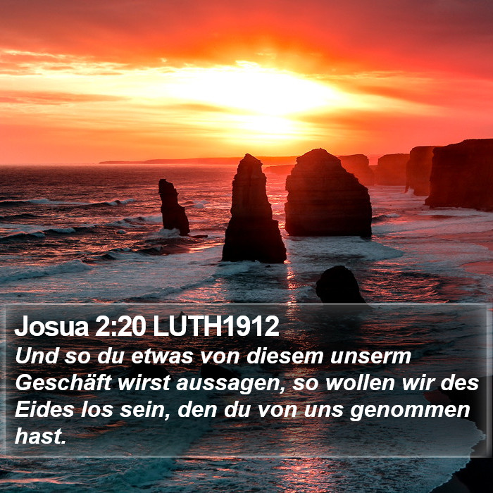 Josua 2:20 LUTH1912 Bible Study